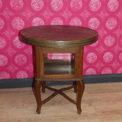 Art Deco Round Side Table in Brass, 1920s-AFE-2028373