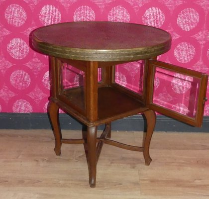 Art Deco Round Side Table in Brass, 1920s-AFE-2028373