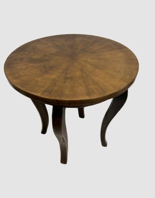 Art Deco Round Walnut Veneer Coffee Table, 1929-YBH-2027880