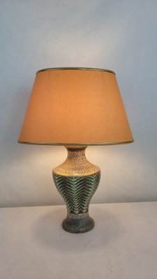 Art Deco Sandstone Table Lamp by Jacques Breugnot, 1950s-XYB-2040365