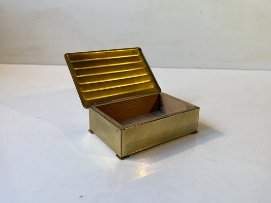 Art Deco Scandinavian Box in Brass, 1930s-LCR-1794894