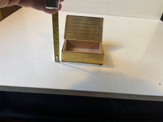 Art Deco Scandinavian Box in Brass, 1930s-LCR-1794894