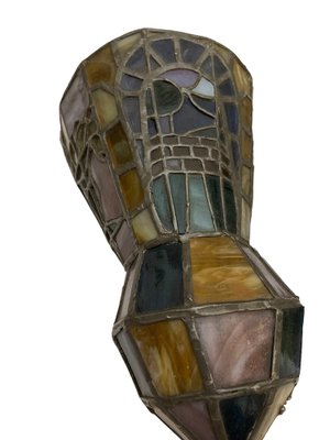 Art Deco Sconces in Leaded Glass, 20th Century, Set of 2-PKM-1717585