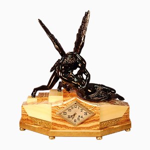 Art Deco Sculptural Table Clock by Antonio Canova, 1930s-AWH-557862