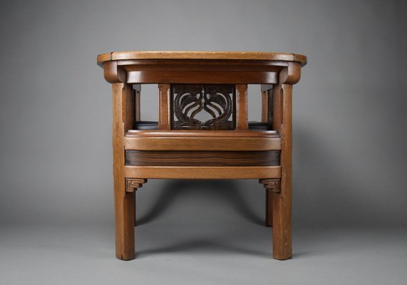 Art Deco Sculptural Wooden Armchair, 1928-IEI-1729573