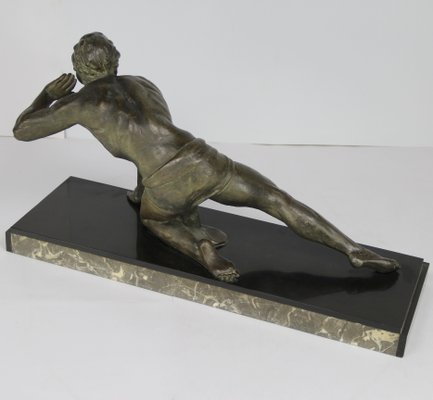 Art Deco Sculpture by Jean De Roncourt-NE-1098590