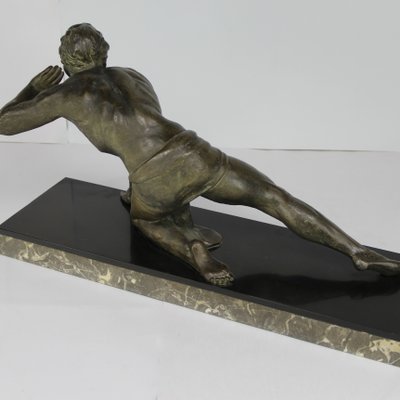 Art Deco Sculpture by Jean De Roncourt-NE-1098590