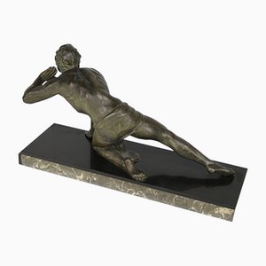 Art Deco Sculpture by Jean De Roncourt-NE-1098590