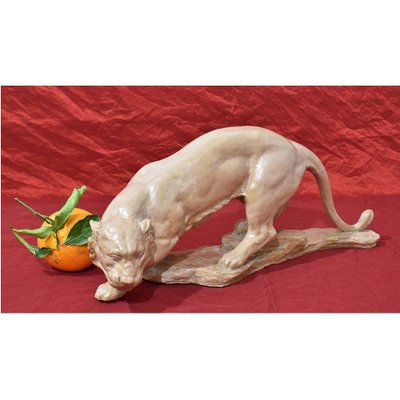 Art Déco Sculpture, Little Panther, 20th-Century, Terracotta-YVI-845573