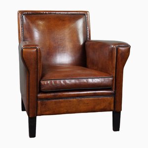 Art Deco Sheep Leather Armchair-HPP-1783169