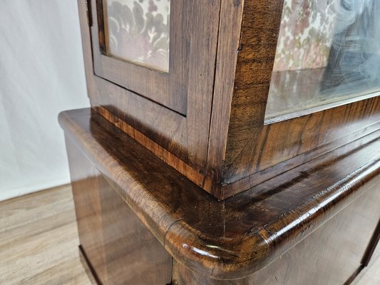 Art Deco Showcase in Walnut Root with Lateral Doors and Shelves, 1940-ZUW-1815375