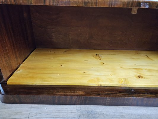 Art Deco Showcase in Walnut Root with Lateral Doors and Shelves, 1940-ZUW-1815375