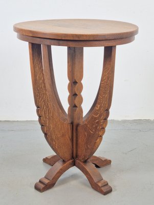 Art Deco Side Table in Oak, 1920-AXJ-2043118