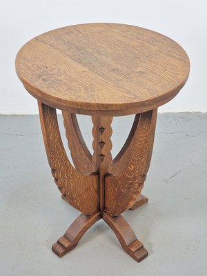 Art Deco Side Table in Oak, 1920-AXJ-2043118