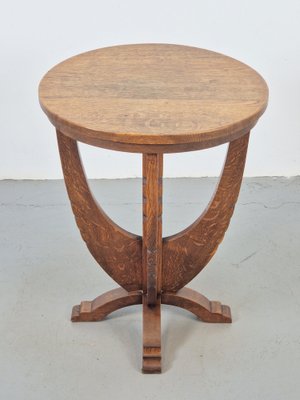 Art Deco Side Table in Oak, 1920-AXJ-2043118