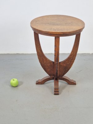 Art Deco Side Table in Oak, 1920-AXJ-2043118