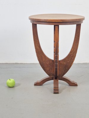 Art Deco Side Table in Oak, 1920-AXJ-2043118