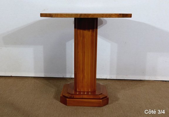 Art Deco Side Table in Walnut and Cherry, 1930s-RVK-1317764