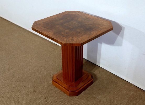 Art Deco Side Table in Walnut and Cherry, 1930s-RVK-1317764