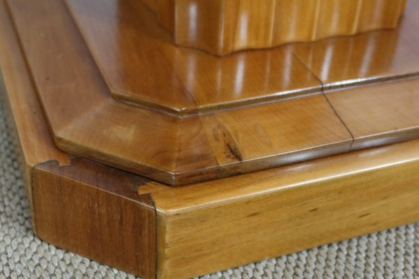 Art Deco Side Table in Walnut and Cherry, 1930s-RVK-1317764