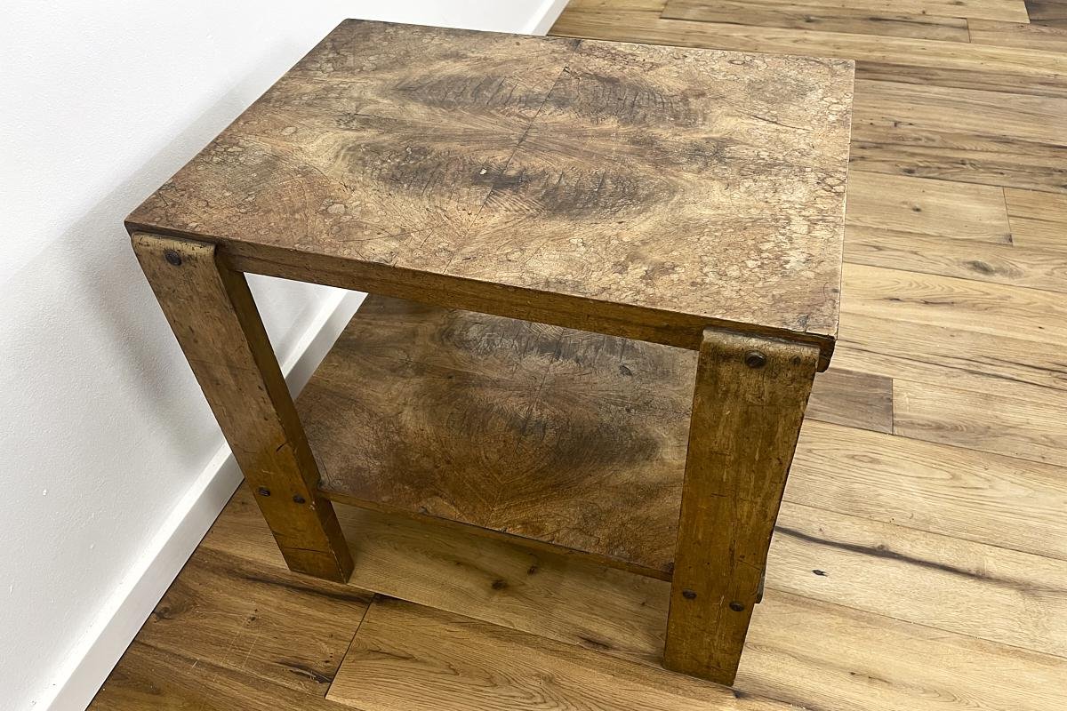 Art Deco Side Table with Expressive Walnut Veneer, Paris Area, 1930s