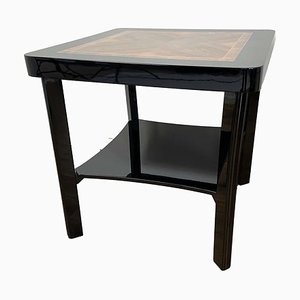 Art Deco Side Table with Walnut and Black Piano Lacquer-VMP-1291577