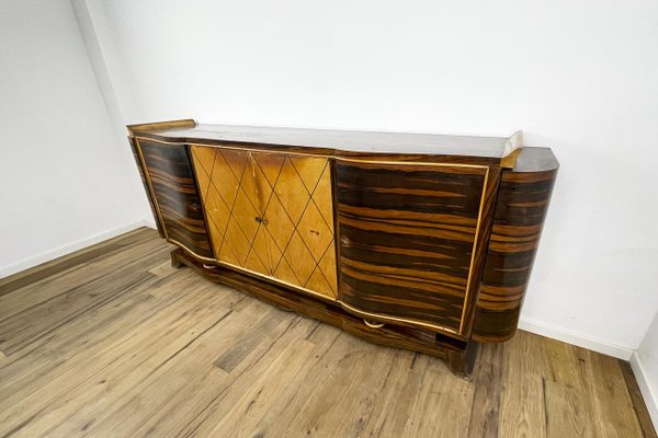 Art Deco Sideboard in Macassar with Bar Cases on the Sides-VMP-1231629