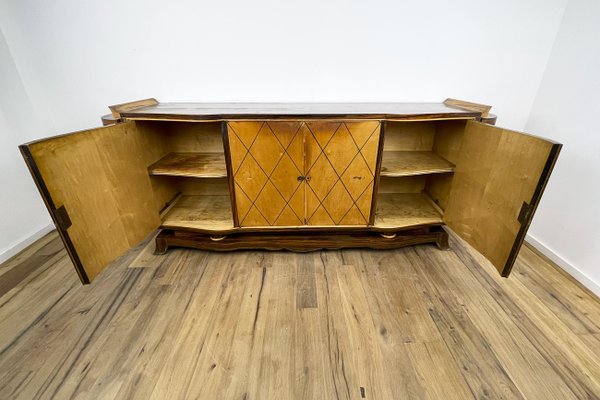 Art Deco Sideboard in Macassar with Bar Cases on the Sides-VMP-1231629