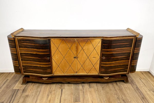 Art Deco Sideboard in Macassar with Bar Cases on the Sides-VMP-1231629