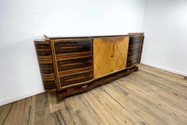 Art Deco Sideboard in Macassar with Bar Cases on the Sides-VMP-1231629