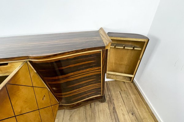 Art Deco Sideboard in Macassar with Bar Cases on the Sides-VMP-1231629