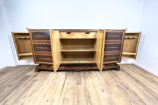 Art Deco Sideboard in Macassar with Bar Cases on the Sides-VMP-1231629