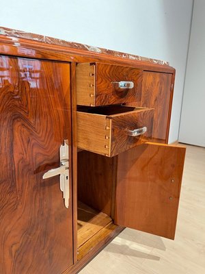 Art Deco Sideboard in Walnut, Lacquer & Nickel, France, 1930s-NNB-1720211