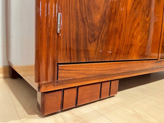 Art Deco Sideboard in Walnut, Lacquer & Nickel, France, 1930s-NNB-1720211