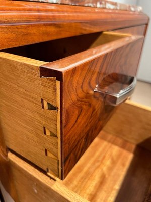 Art Deco Sideboard in Walnut, Lacquer & Nickel, France, 1930s-NNB-1720211