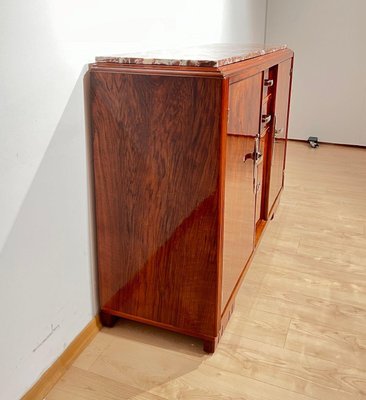 Art Deco Sideboard in Walnut, Lacquer & Nickel, France, 1930s-NNB-1720211