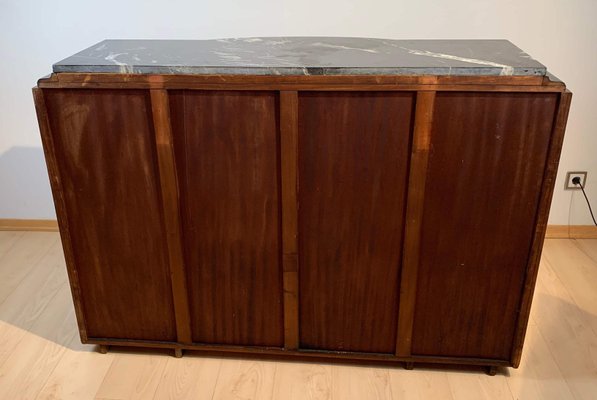 Art Deco Sideboard, Walnut Veneer, Nickel Fittings, France, circa 1930-NNB-1073192