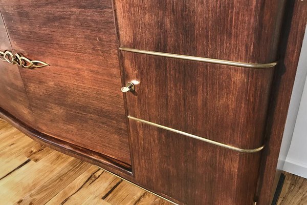 Art Deco Sideboard with Rosewood Veneer and Brass Strips, Paris, 1920s-VMP-1061479