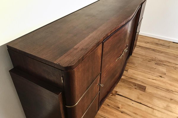 Art Deco Sideboard with Rosewood Veneer and Brass Strips, Paris, 1920s-VMP-1061479