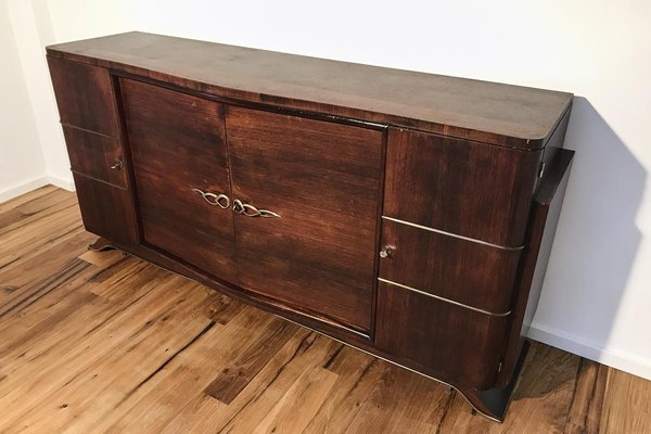 Art Deco Sideboard with Rosewood Veneer and Brass Strips, Paris, 1920s-VMP-1061479