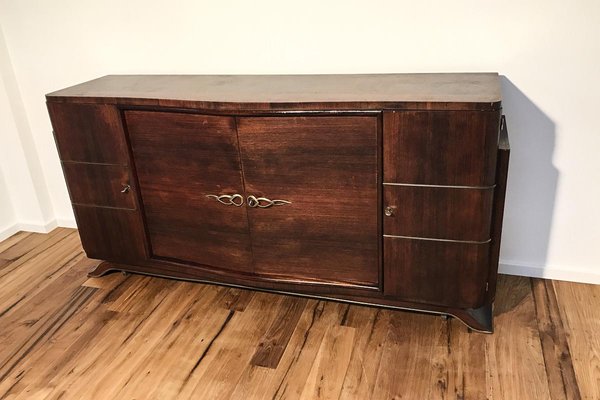 Art Deco Sideboard with Rosewood Veneer and Brass Strips, Paris, 1920s-VMP-1061479