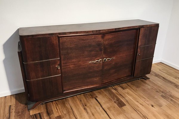 Art Deco Sideboard with Rosewood Veneer and Brass Strips, Paris, 1920s-VMP-1061479