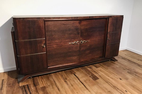 Art Deco Sideboard with Rosewood Veneer and Brass Strips, Paris, 1920s-VMP-1061479