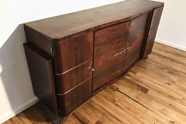 Art Deco Sideboard with Rosewood Veneer and Brass Strips, Paris, 1920s-VMP-1061479