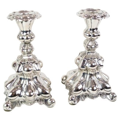 Art Deco Silver Candlesticks, 1930, Set of 2-UY-1369657