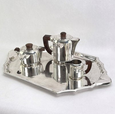 Art Deco Silver Coffee Set from Christofle, 1920s, Set of 4-JUZ-1406277