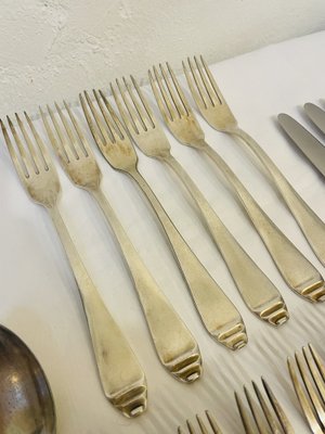 Art Deco Silver Cutlery, 1920s, Set of 36-RZY-1751975