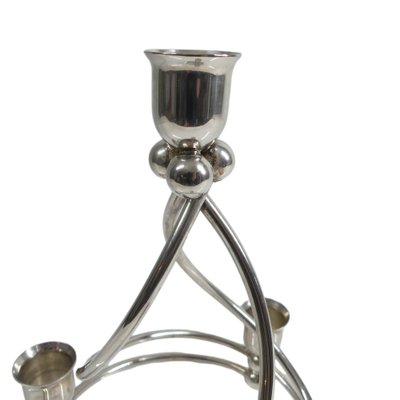 Art Deco Silver Plated Candleholder, 1920s-RCH-1716518