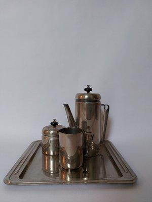 Art Deco Silver-Plated Coffee Service, 1930s, Set of 4-AIF-1780589