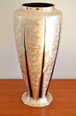 Art Deco Silver-Plated Metal Floor Vase from WMF Ikora, 1930s-OV-1017476